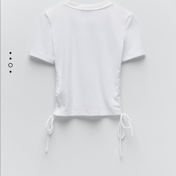 Zara ruched ribbed tee - Picture 2 of 7